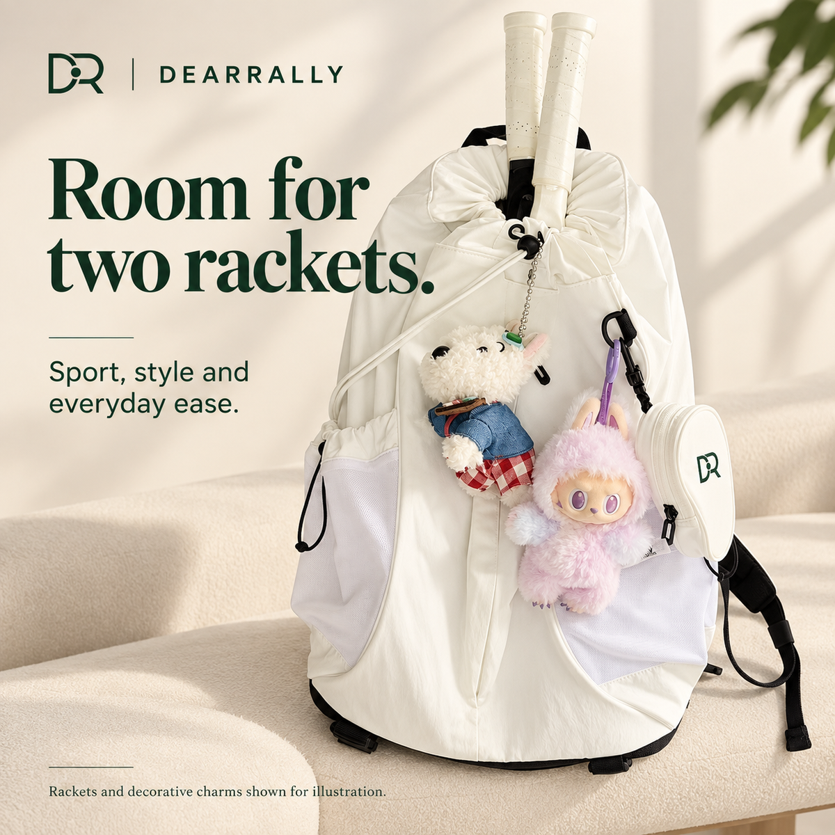Dearrally 20 L tennis backpack - rackets