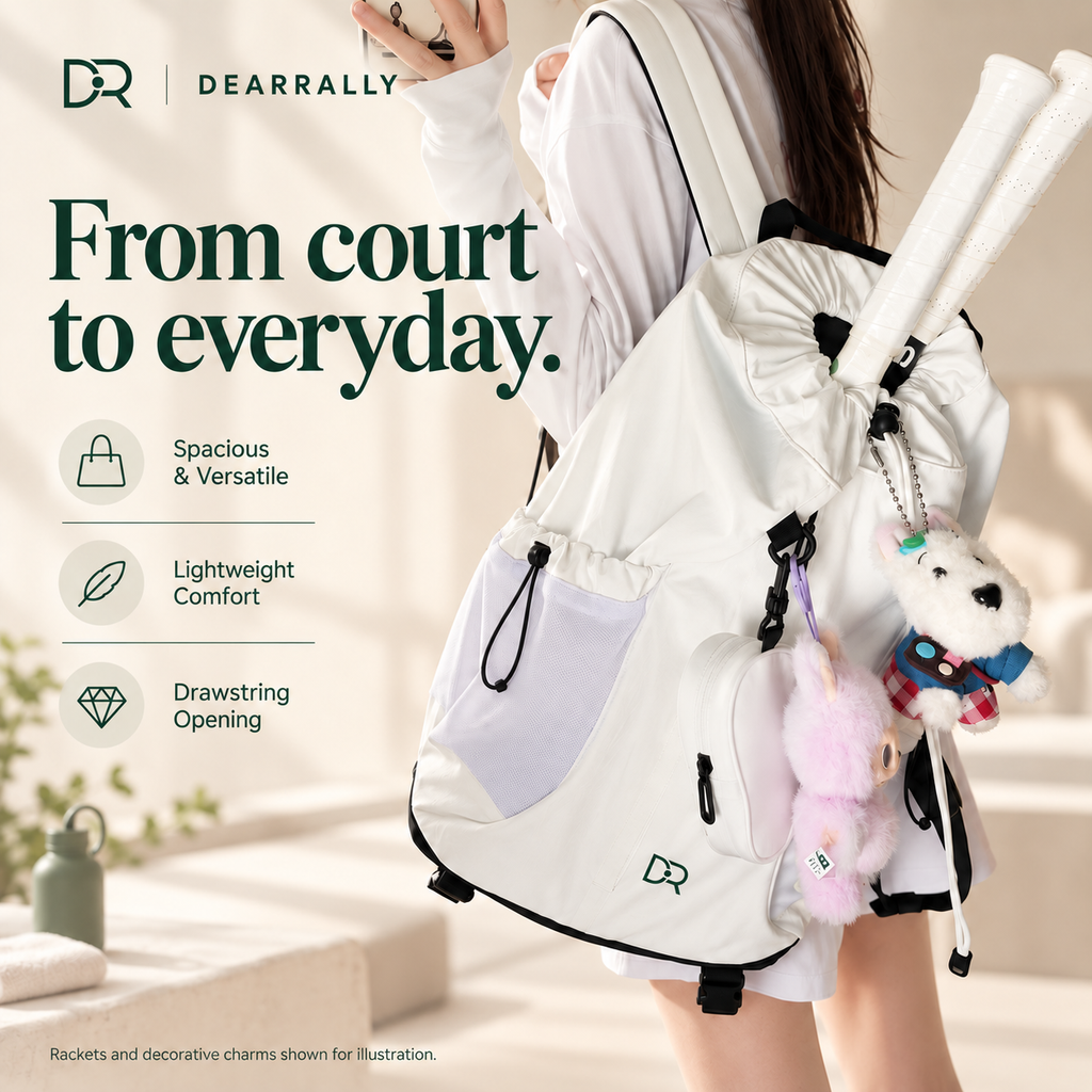 Dearrally 20 L tennis backpack - worn