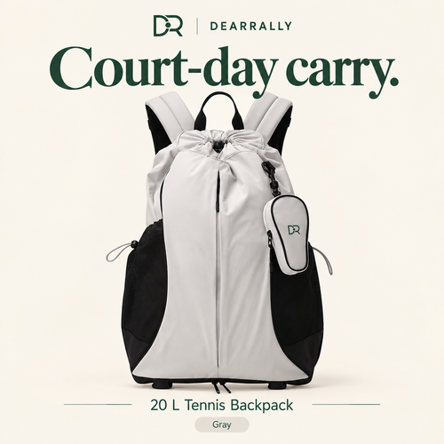 Dearrally 20 L tennis backpack, gray color