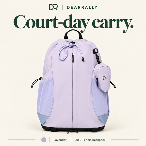 Dearrally 20 L tennis backpack, lavender color