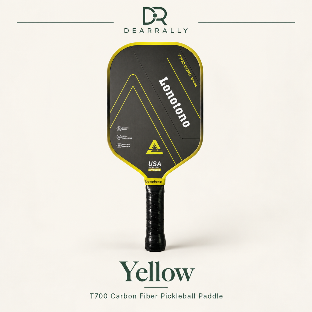 Dearrally T700 carbon fiber pickleball paddle - yellow