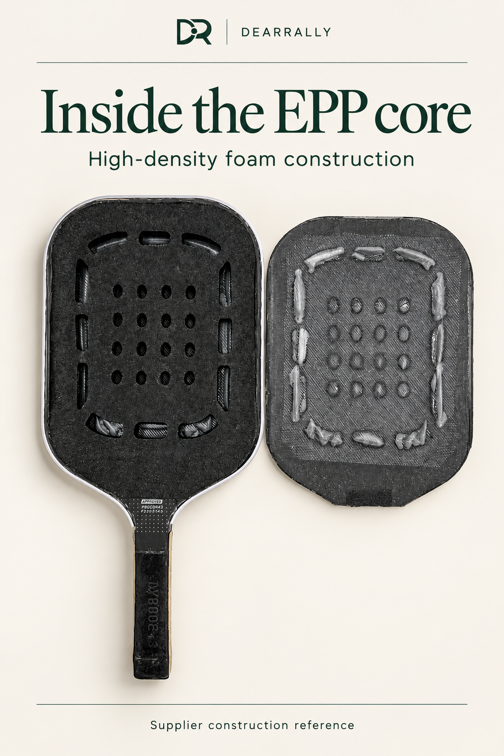 Dearrally T700 EPP foam core pickleball paddle - core