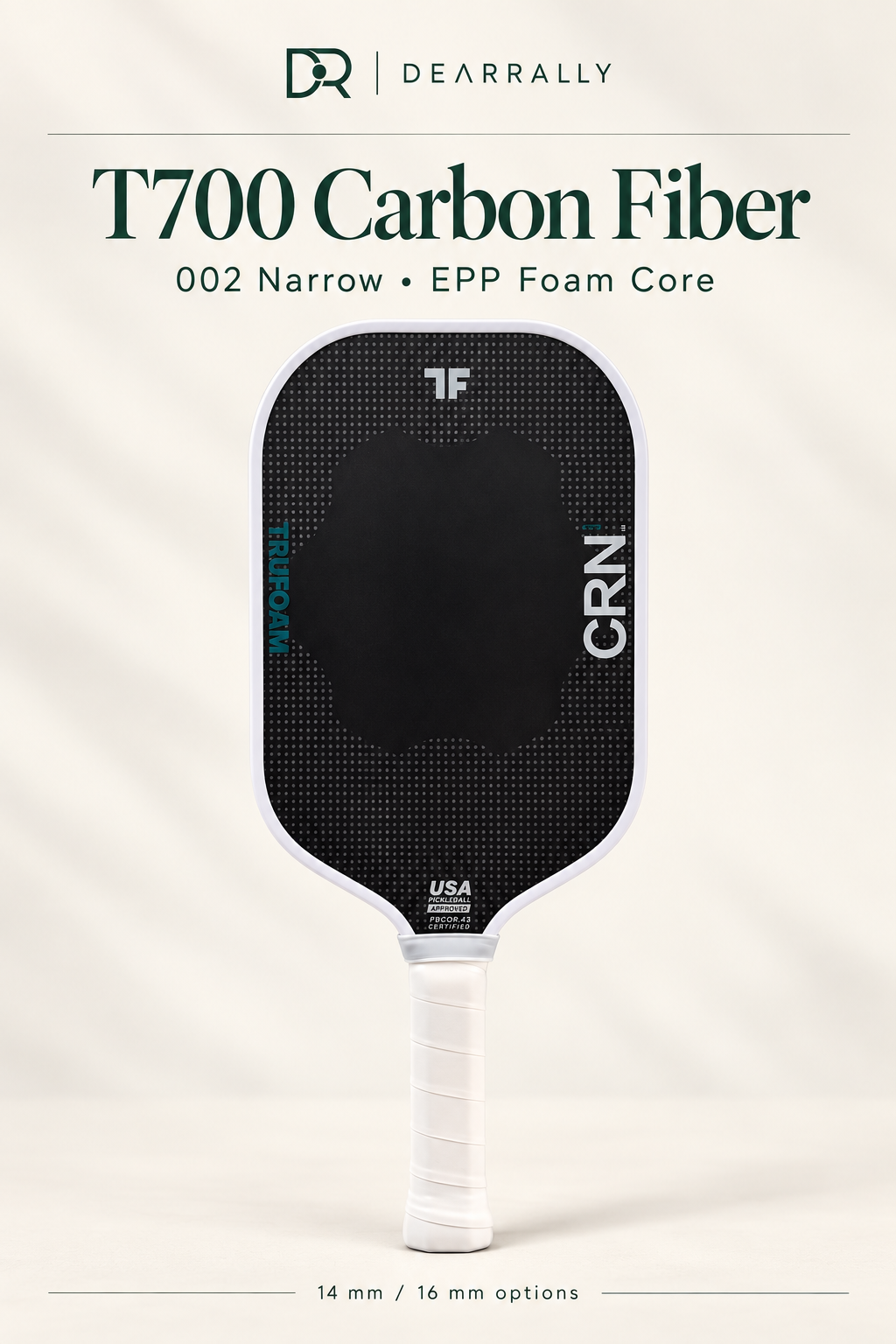 Dearrally T700 EPP foam core pickleball paddle - narrow